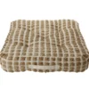 Coussin de sol à carreaux 50x50cm beige