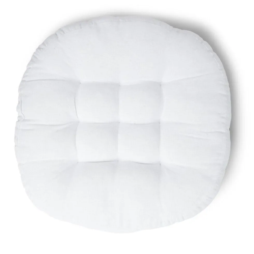 Coussin de sol Ø45cm blanc
