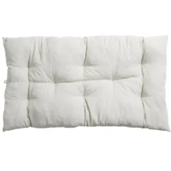 Coussin de sol rectangulaire blanc écru 60x120cm