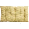 Coussin de sol rectangulaire jaune moutarde motifs pois blancs 60x120cm