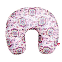 Coussin de voyage microbille motif rose