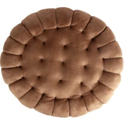 Coussin fond forme biscuit chocolat Ø38cm