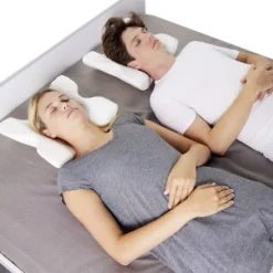 Coussin mémoire de forme oreiller incurvé blanc 36x30xH13cm