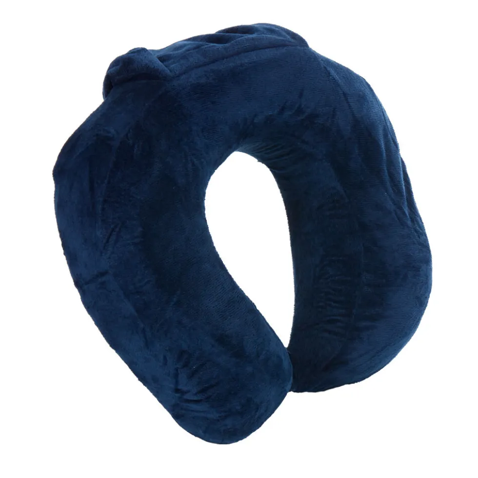 Coussin à mémoire de forme pour le cou bleu marine
