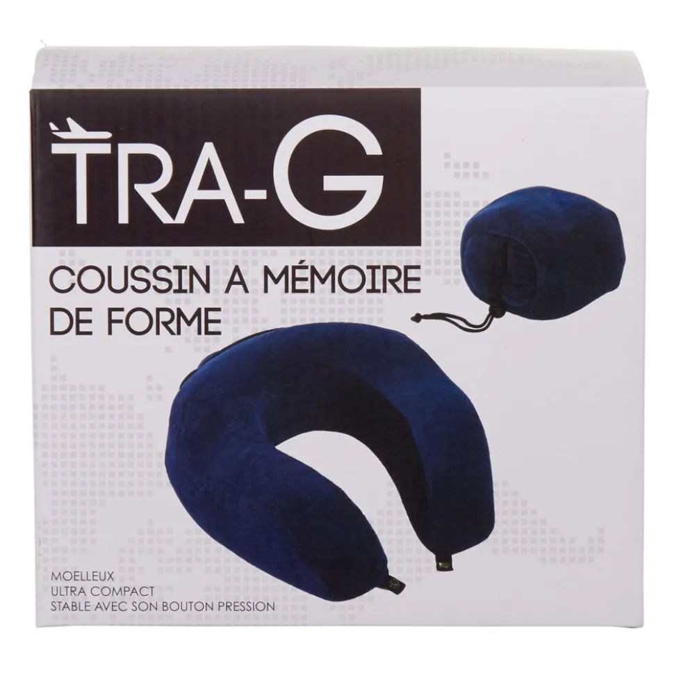 Coussin à mémoire de forme pour le cou bleu marine