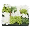 Coussin printanier fleur artificielle 36x36xH10cm