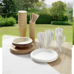 Couteau plastique blanc x12