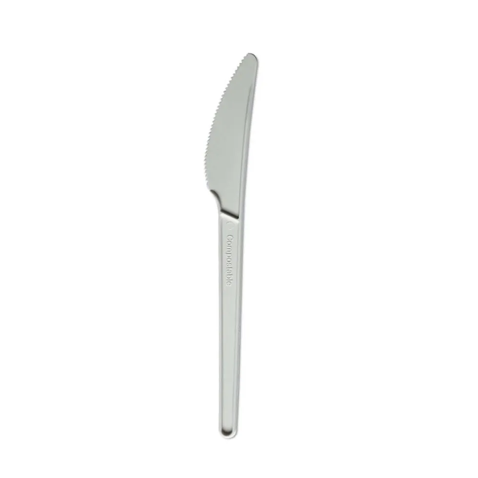 Couteau plastique blanc x12
