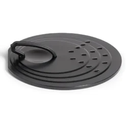 Couvercle rond avec poignée acier noir Ø30cm