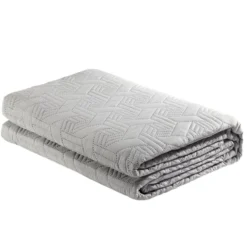 Couvre lit 2 personnes pinsonic géométrique gris 220x240cm