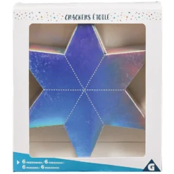 Crackers forme étoile argentée x6
