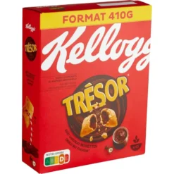 Céréales Kellogg's Trésor choco noisettes rouge 410gr
