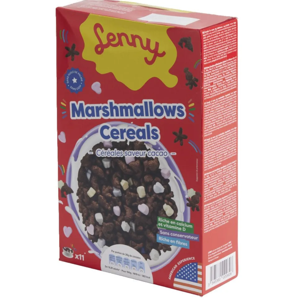 Céréales Lenny au cacao avec marshmallows 325gr