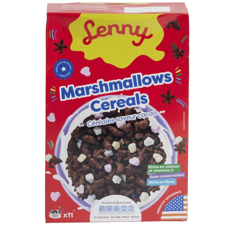 Céréales Lenny au cacao avec marshmallows 325gr