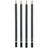 Crayons de bois graphiques 4 pièces HB/2H/H/2B H17cm