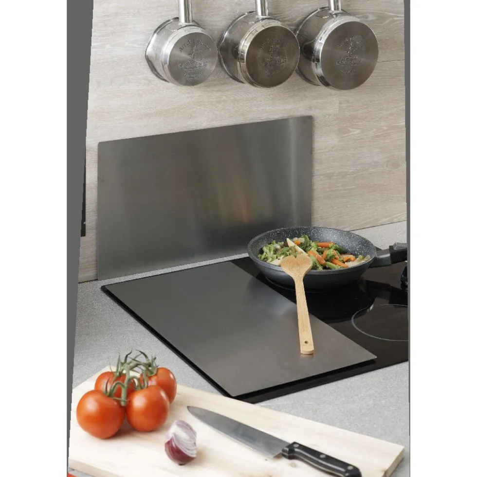 Crédence inox dim. 48.5x27 cm - Lot de 2