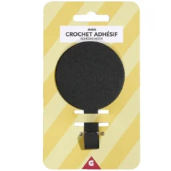 Crochet adhésif métal rond 8,5x14,4cm - 3 modèles