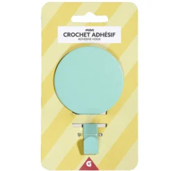 Crochet adhésif métal rond 8,5x14,4cm - 3 modèles