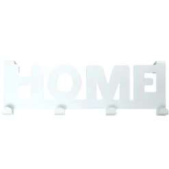 Crochet de porte HOME en métal blanc ou noir 36,5x16,5cm - 2 modèles
