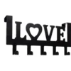 Crochet de porte LOVE en métal blanc ou noir 36,5x16,5cm - 2 modèles