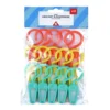 Crochet à suspendre x15 métal et plastique multicolore