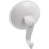 Crochet ventouse x4 blanc plastique
