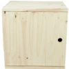 Cube de rangement 1 porte pin naturel