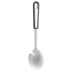 Cuillère à servir en inox avec manche en plastique noir L.33,5cm