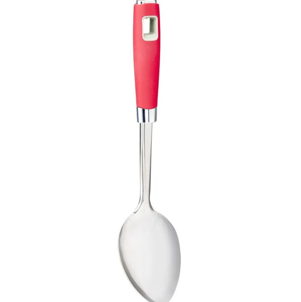 Cuillère à servir inox manche en polypropylène rouge