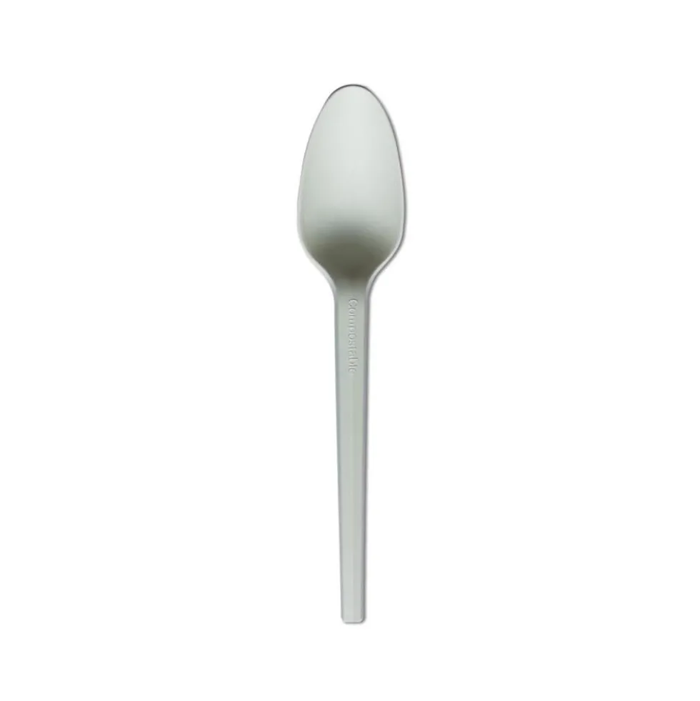 Cuillère à soupe plastique blanc x12
