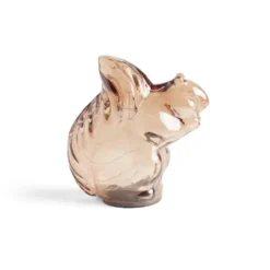 Écureuil décoratif en verre brun avec LED 8,3x14xH15,6cm