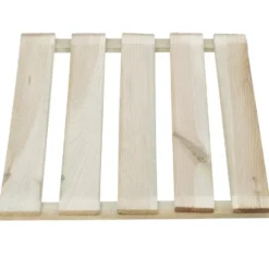Dalle carrée en bois naturel et vert