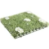 Dalle de gazon artificiel fleurs blanches