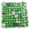 Dalle de gazon artificiel fleurs jaunes violettes blanches