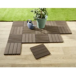 Dalle de jardin clipsable noir x4