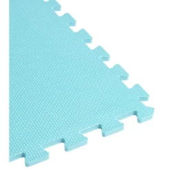 Dalle de protection piscine et spa mousse bleu turquoise 50x50cm x9