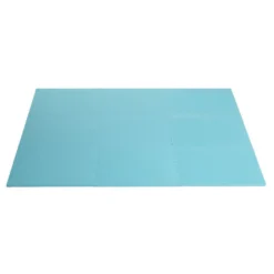 Dalle de protection piscine et spa mousse bleu turquoise 50x50cm x9