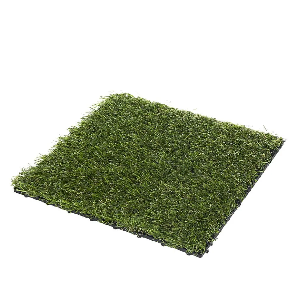 Dalle gazon artificiel clipsable carré vert
