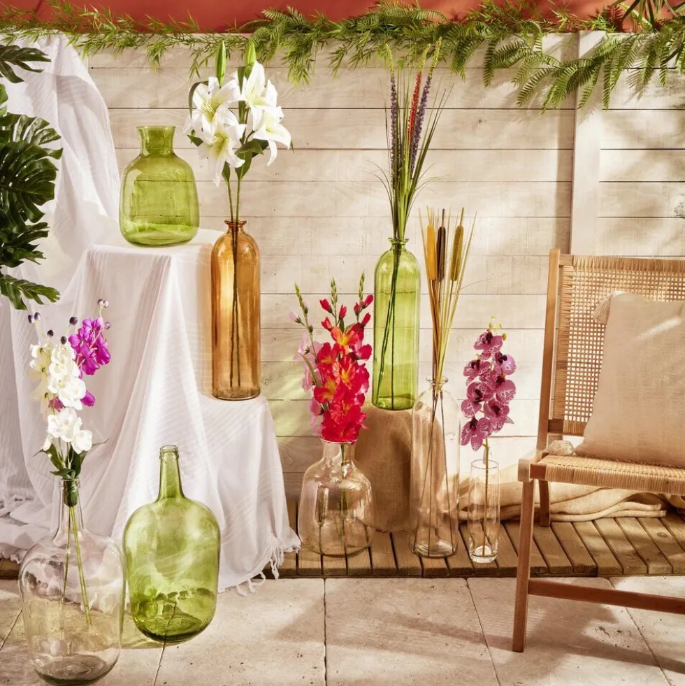 Dame jeanne en verre transparent Ø25xH40cm