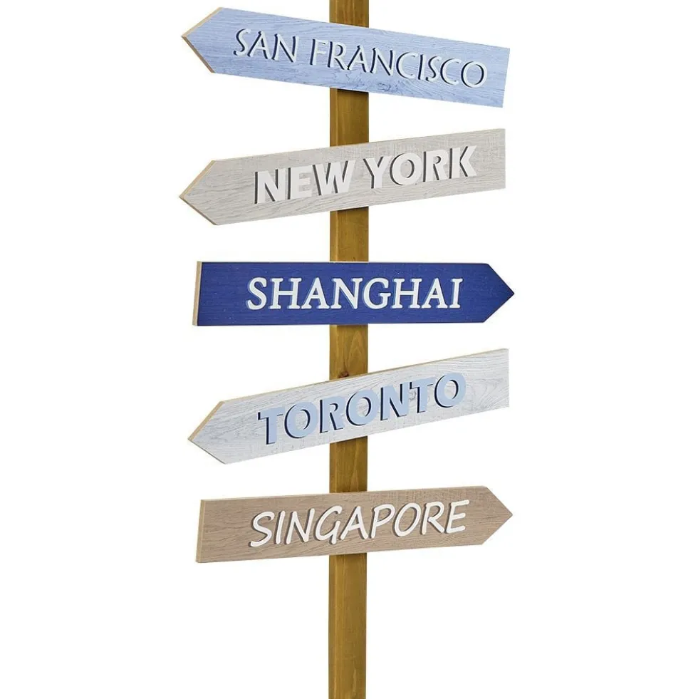 Déco murale panneaux de destinations L40xH70 cm