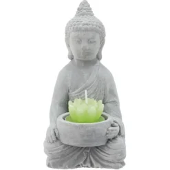 Décoration Bouddha avec plante et bougie