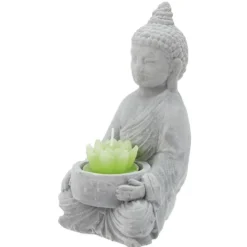 Décoration Bouddha avec plante et bougie