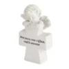 Décoration funéraire ange pensif sur croix polyrésine 12x5xH17cm