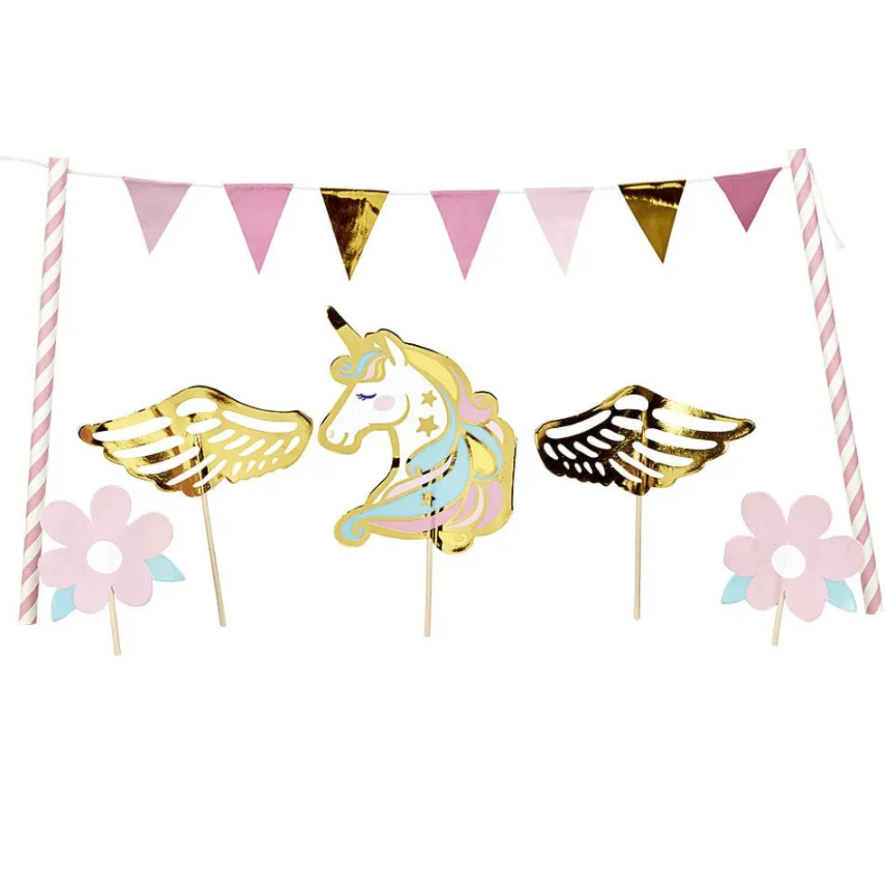 Décoration gâteau forme Licorne