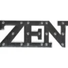 Décoration lumineuse LED mot ZEN effet zinc gris