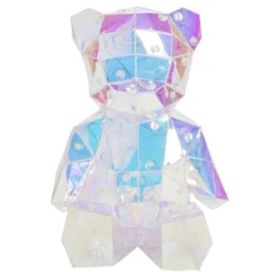 Décoration lumineuse à poser ourson holographique 60LED iridescent H19cm