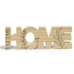 Décoration mot HOME en bois L49xH14cm