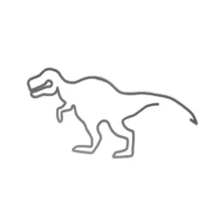 Décoration murale dinosaure métal noir 40xH18,5cm