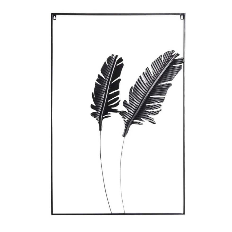 Décoration murale feuille métal 60xH90cm (2 modèles)