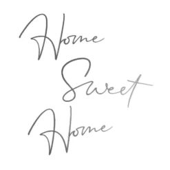 Décoration murale Home Sweet Home métal noir 41xH20cm
